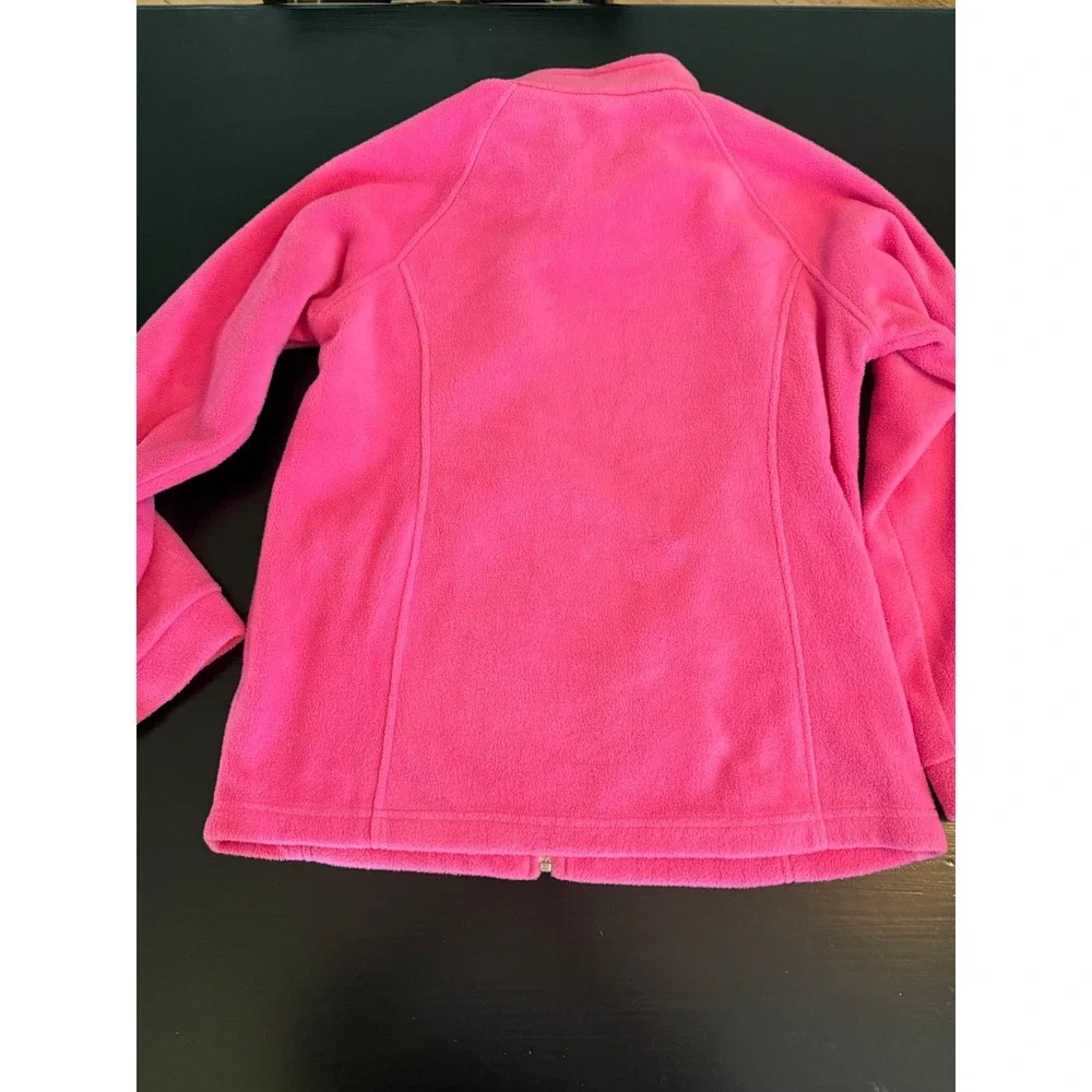 Columbia Girls Pink Benton Springs Full Zip‎ Fleece Jacket XL 18/20 Kids Outdoor